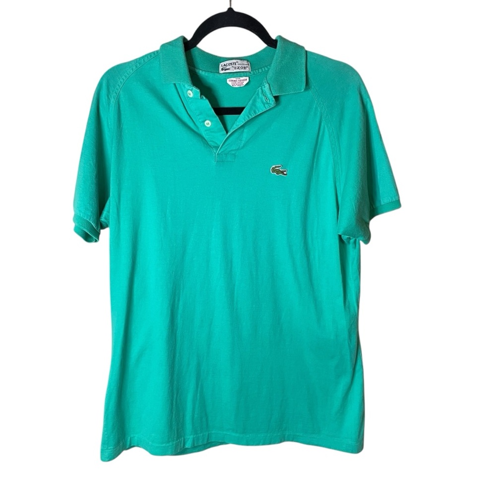 Vintage Lacoste Collection by Izod Teal Turquoise Short Sleeve Polo Grand Patron